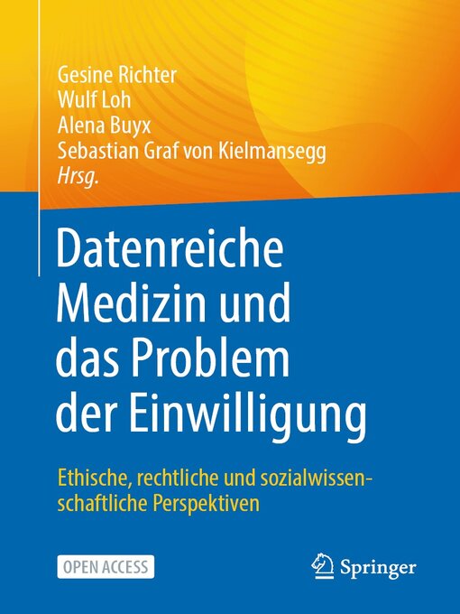 Title details for Datenreiche Medizin und das Problem der Einwilligung by Gesine Richter - Available